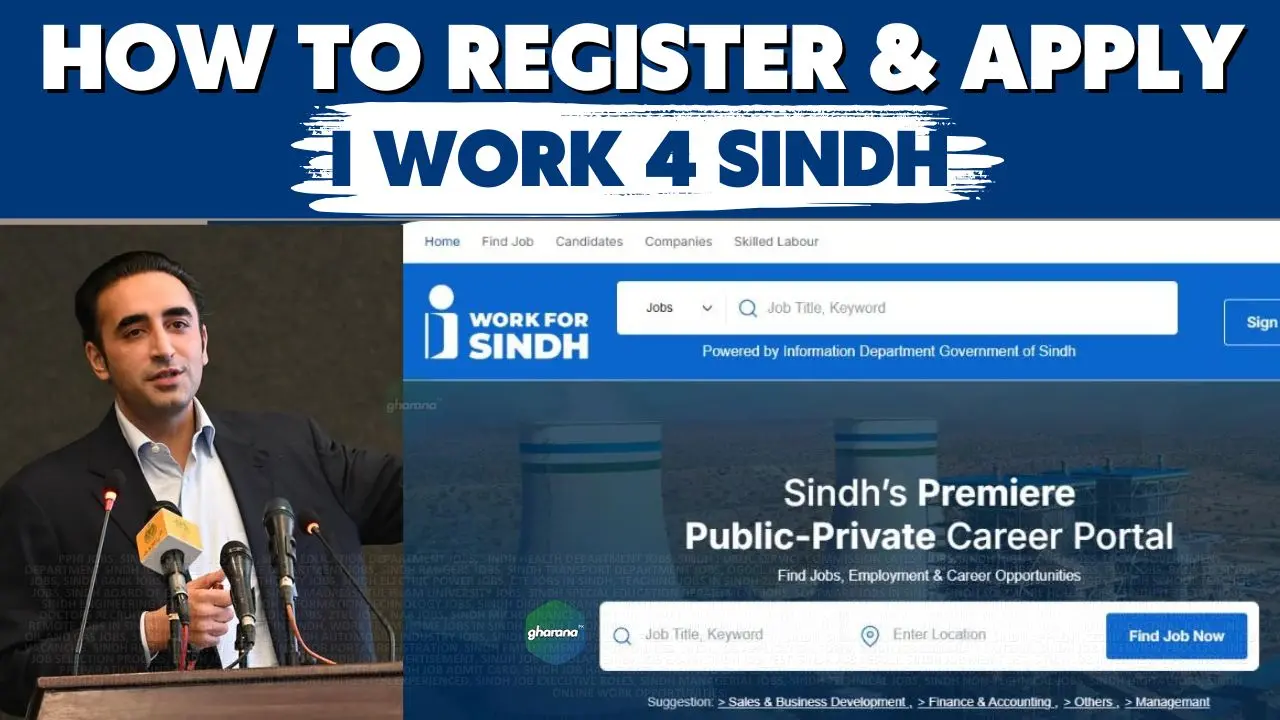 How to Register and Apply on the 'I Work for Sindh' Job Portal